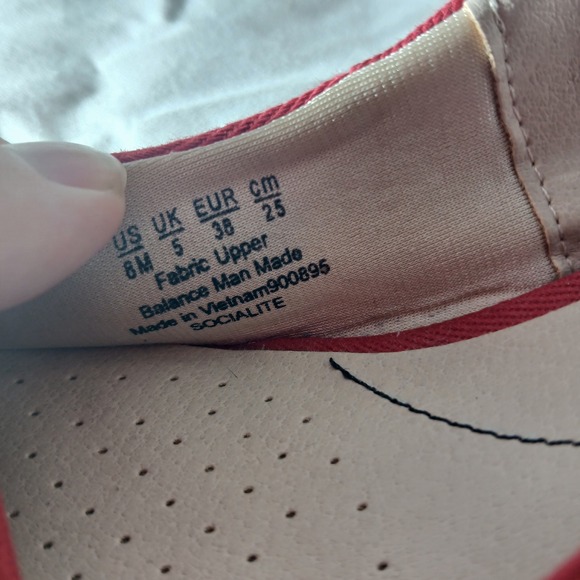 Life Stride Socialite Red Canvas Espadrille Wedge Sandals Size 8M Adjustable - Picture 4 of 8